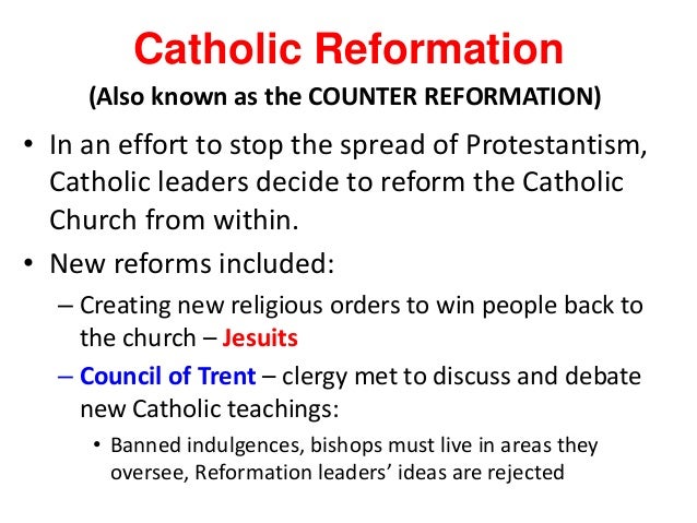 protestant reformation vs catholic reformation jesuits and the counter reformation